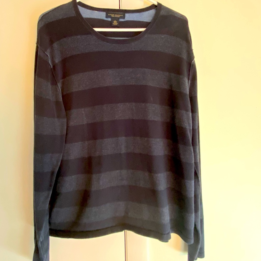 Banana republic blue striped sweater